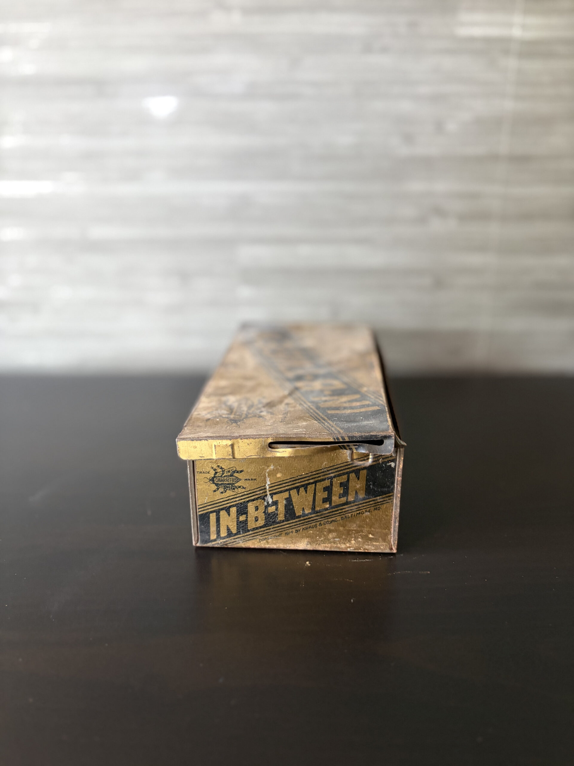 antique in b tween cigarritos tin kraus & co baltimore md 1914 hinged tobacco box antique in b tween cigarritos tin kraus & co baltimore md 1914 hinged tobacco box