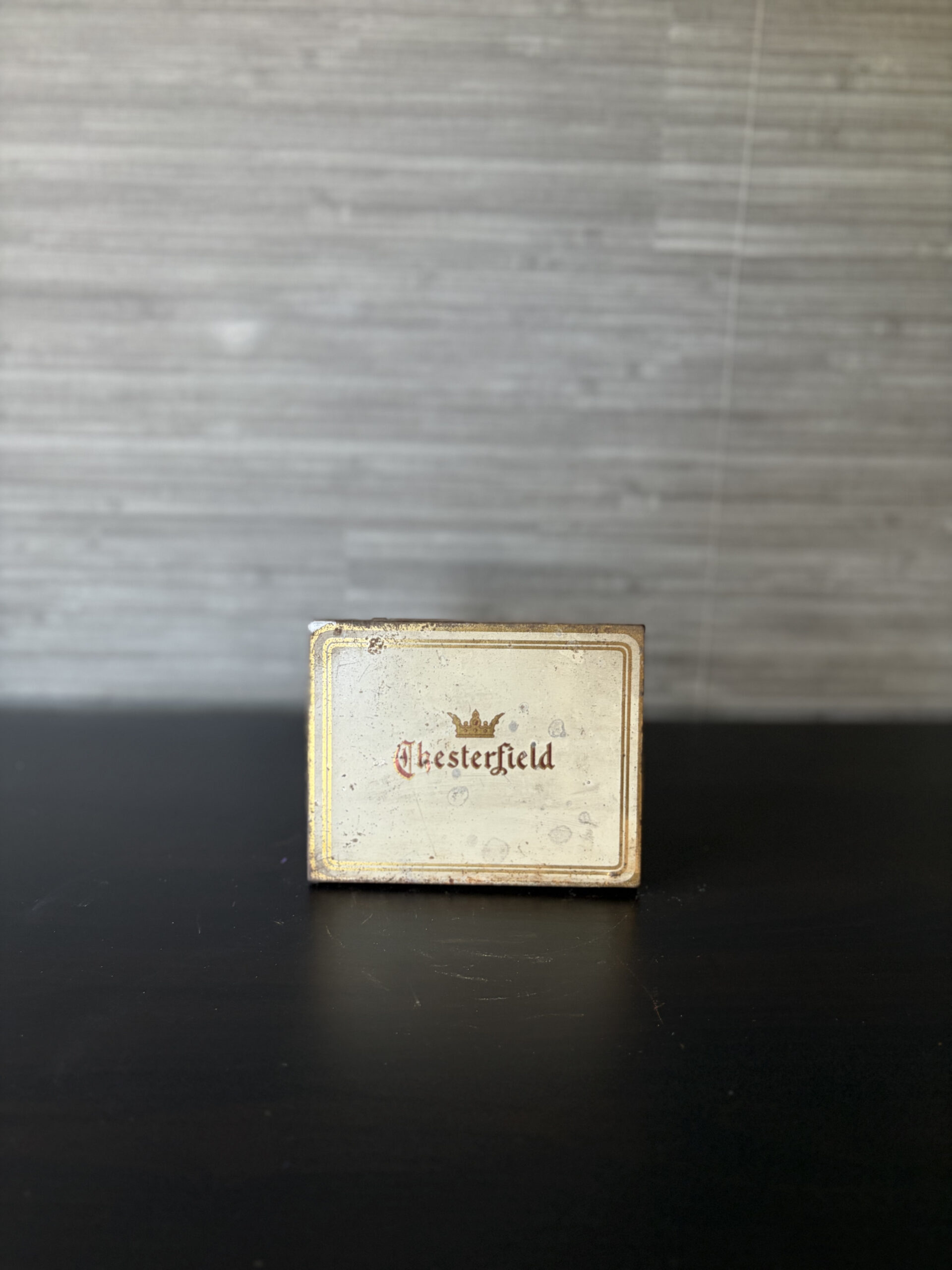 vintage chesterfield cigarette tin 1930s white gold crown tobacco box vintage chesterfield cigarette tin 1930s white gold crown tobacco box