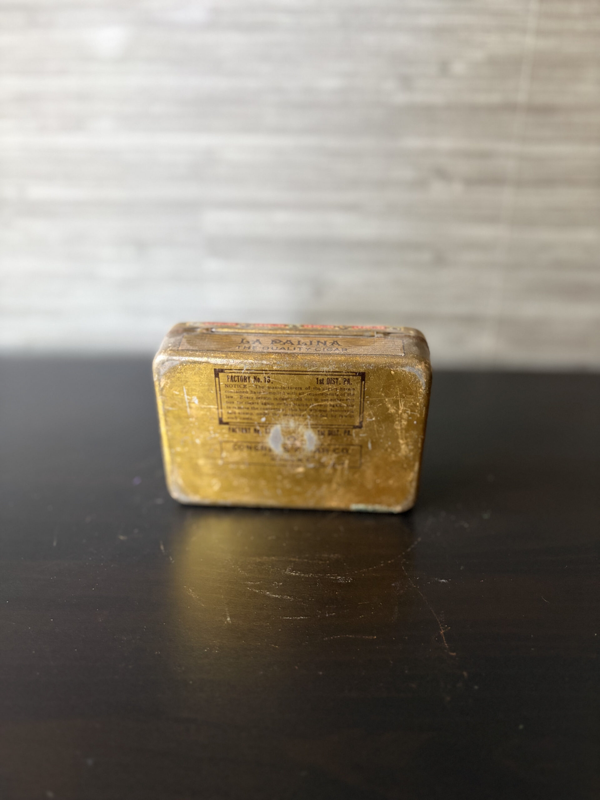 vintage la palina senators cigar tin congress cigar co. pocket box vintage la palina senators cigar tin congress cigar co. pocket box