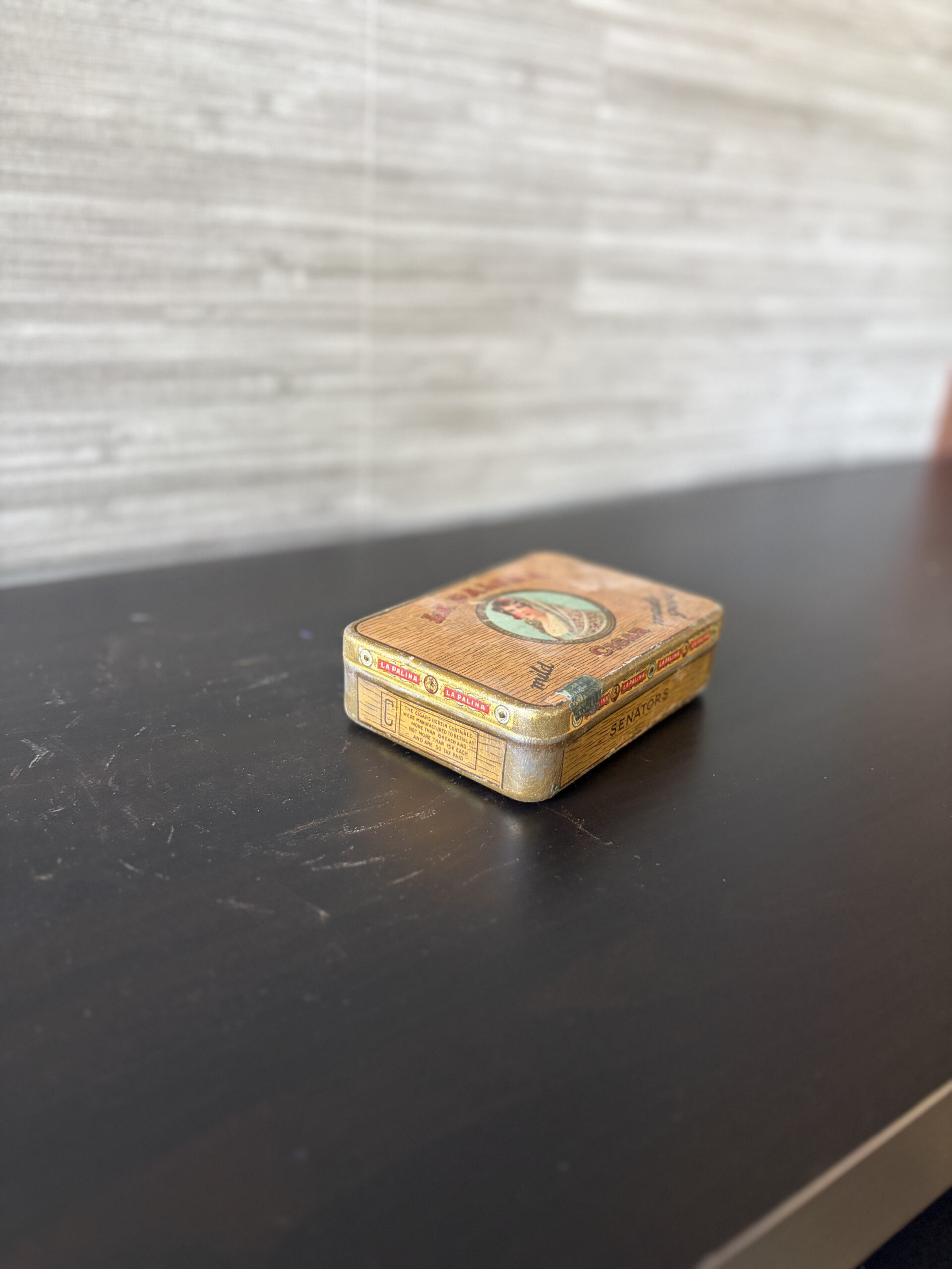 vintage la palina senators cigar tin congress cigar co. pocket box vintage la palina senators cigar tin congress cigar co. pocket box