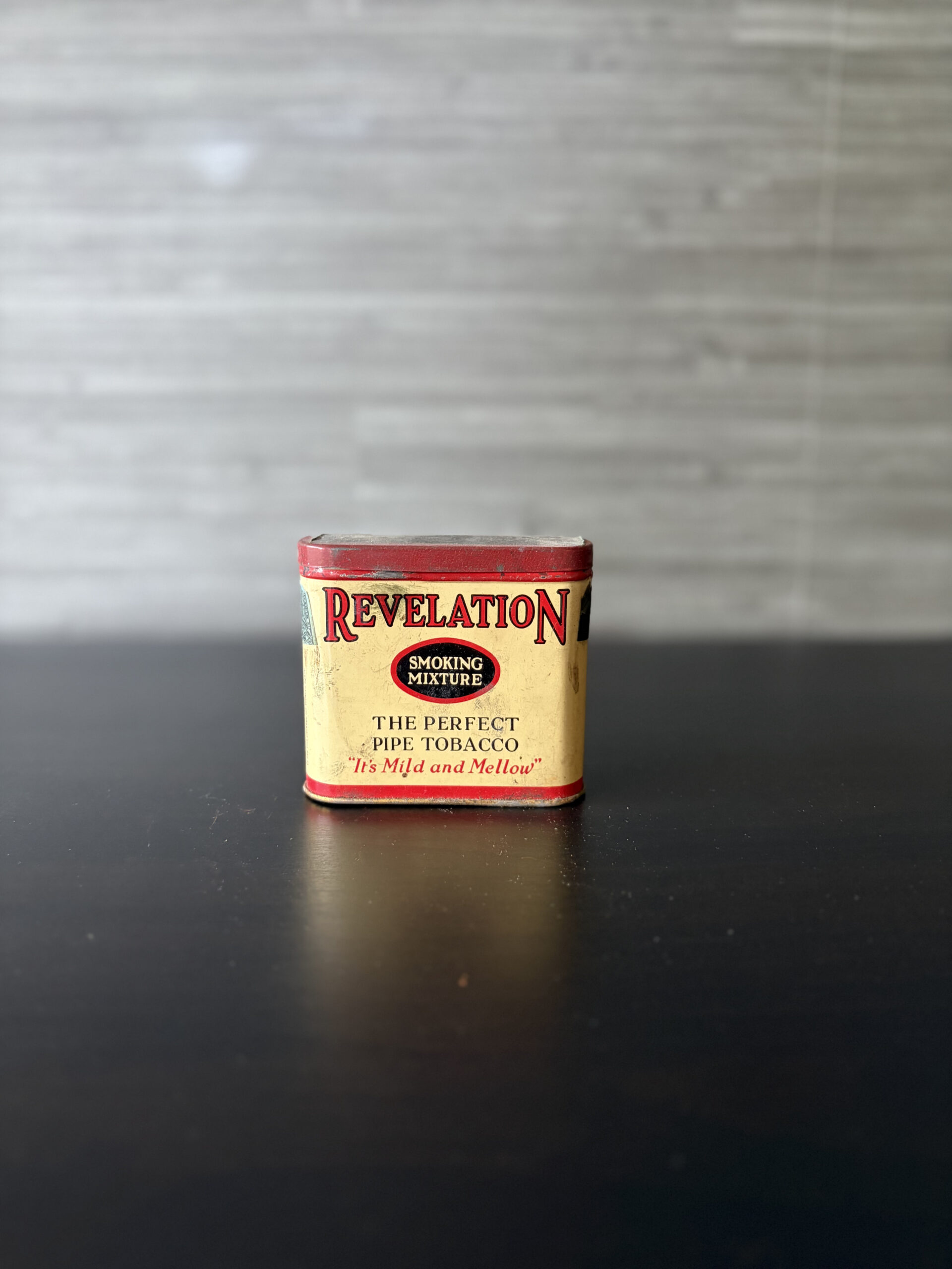 vintage revelation smoking mixture pipe tobacco tin mild and mellow vintage revelation smoking mixture pipe tobacco tin mild and mellow