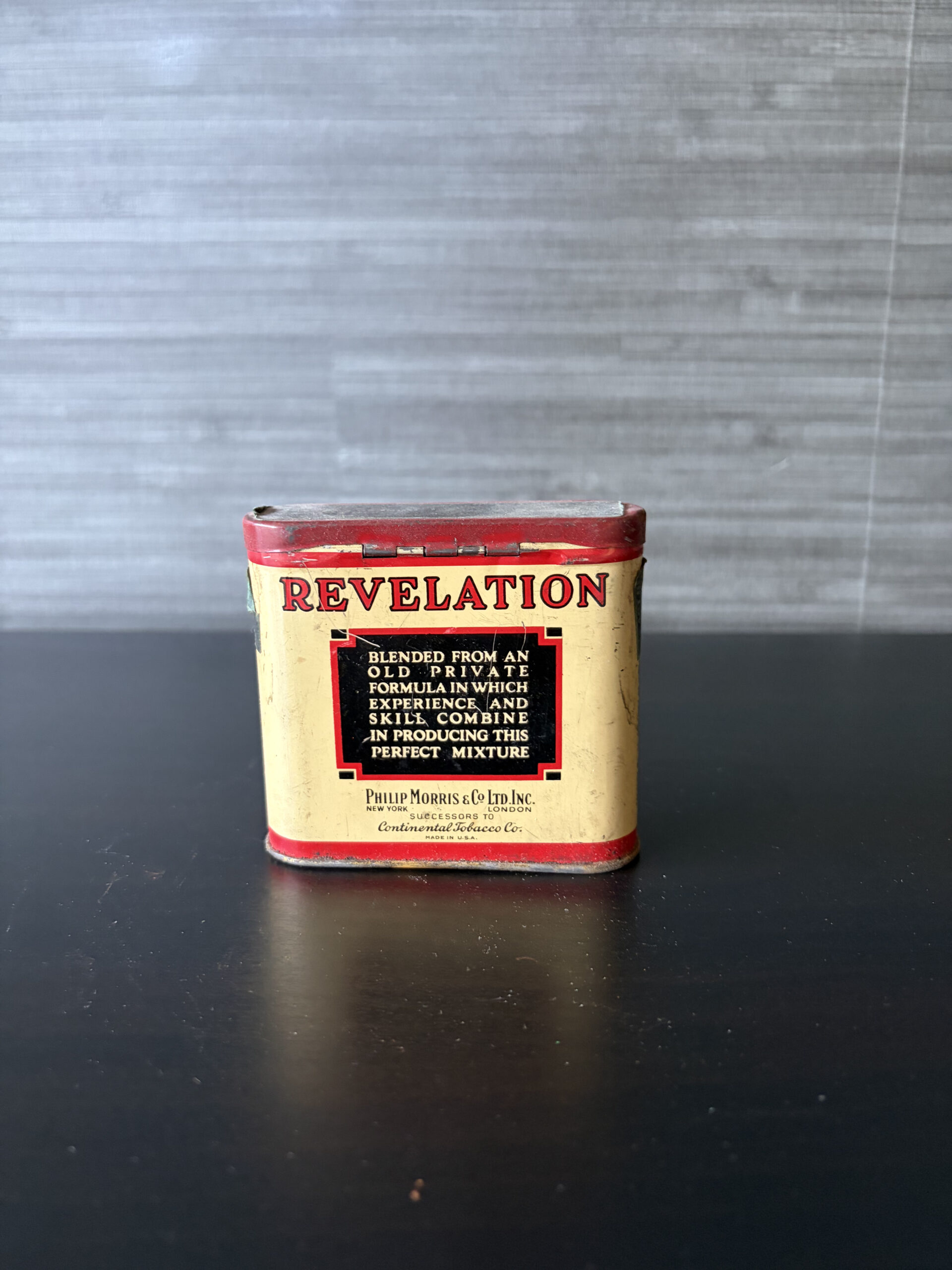 vintage revelation smoking mixture pipe tobacco tin mild and mellow vintage revelation smoking mixture pipe tobacco tin mild and mellow