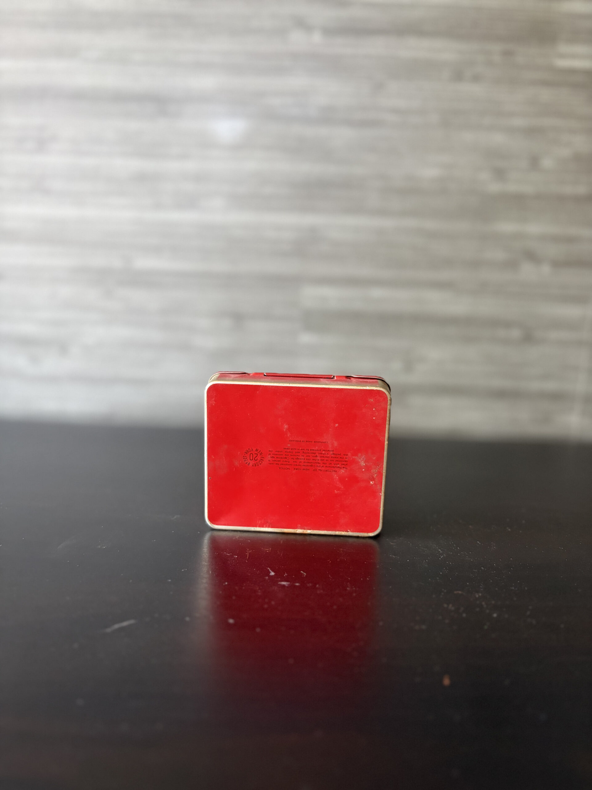 vintage du maurier red cigarette tin with tax stamp metal tobacco case vintage du maurier red cigarette tin with tax stamp metal tobacco case