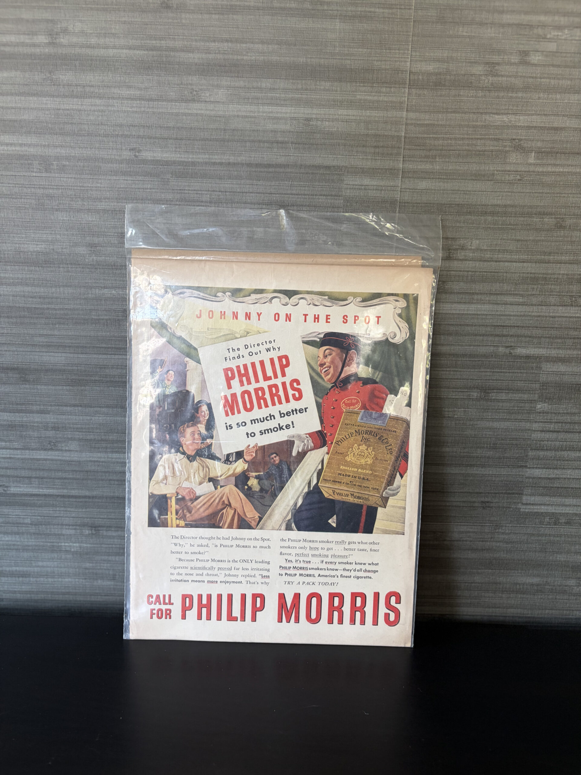 vintage 1947 philip morris johnny on the spot pilot ad vintage 1947 philip morris johnny on the spot pilot ad