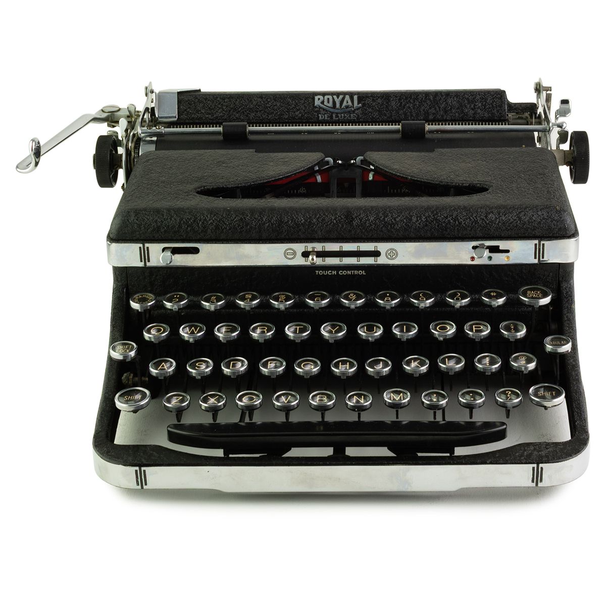 royal de luxe black and chrome typewriter (1936) royal de luxe black and chrome typewriter (1936)