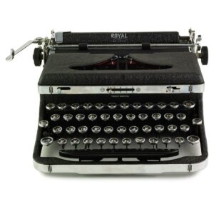 royal de luxe black and chrome typewriter (1936)