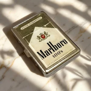 marlboro style metal cigarette case — handmade