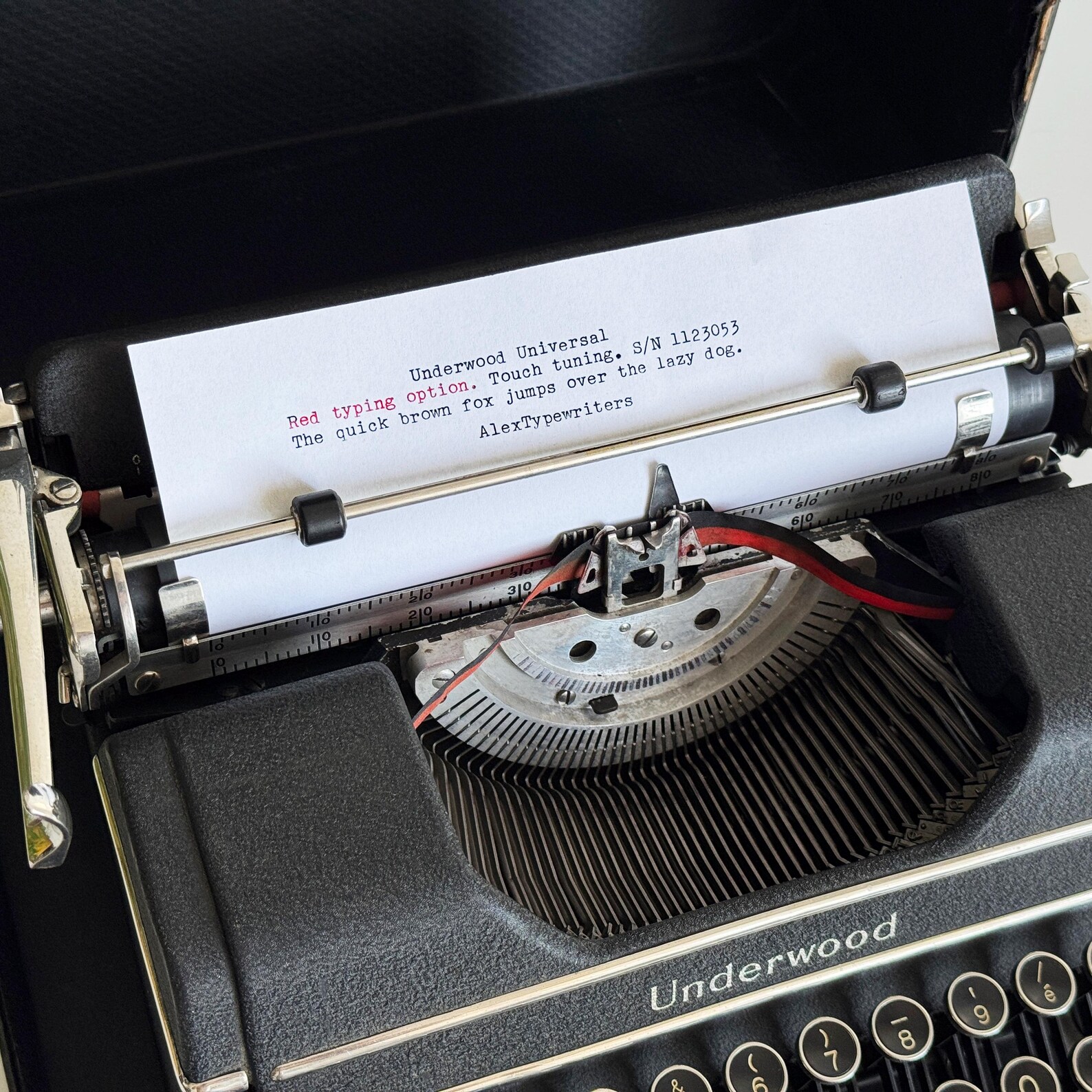 underwood universal pre war typewriter | original case | includes original 1941 family document | fully serviced underwood universal pre war typewriter | original case | includes original 1941 family document | fully serviced