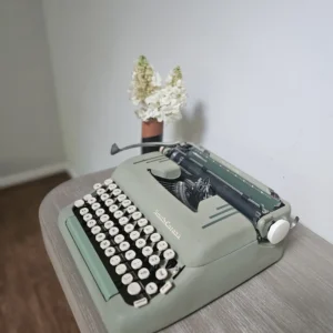 circa 1955 smith corona silent super vintage manual typewriter with holiday case