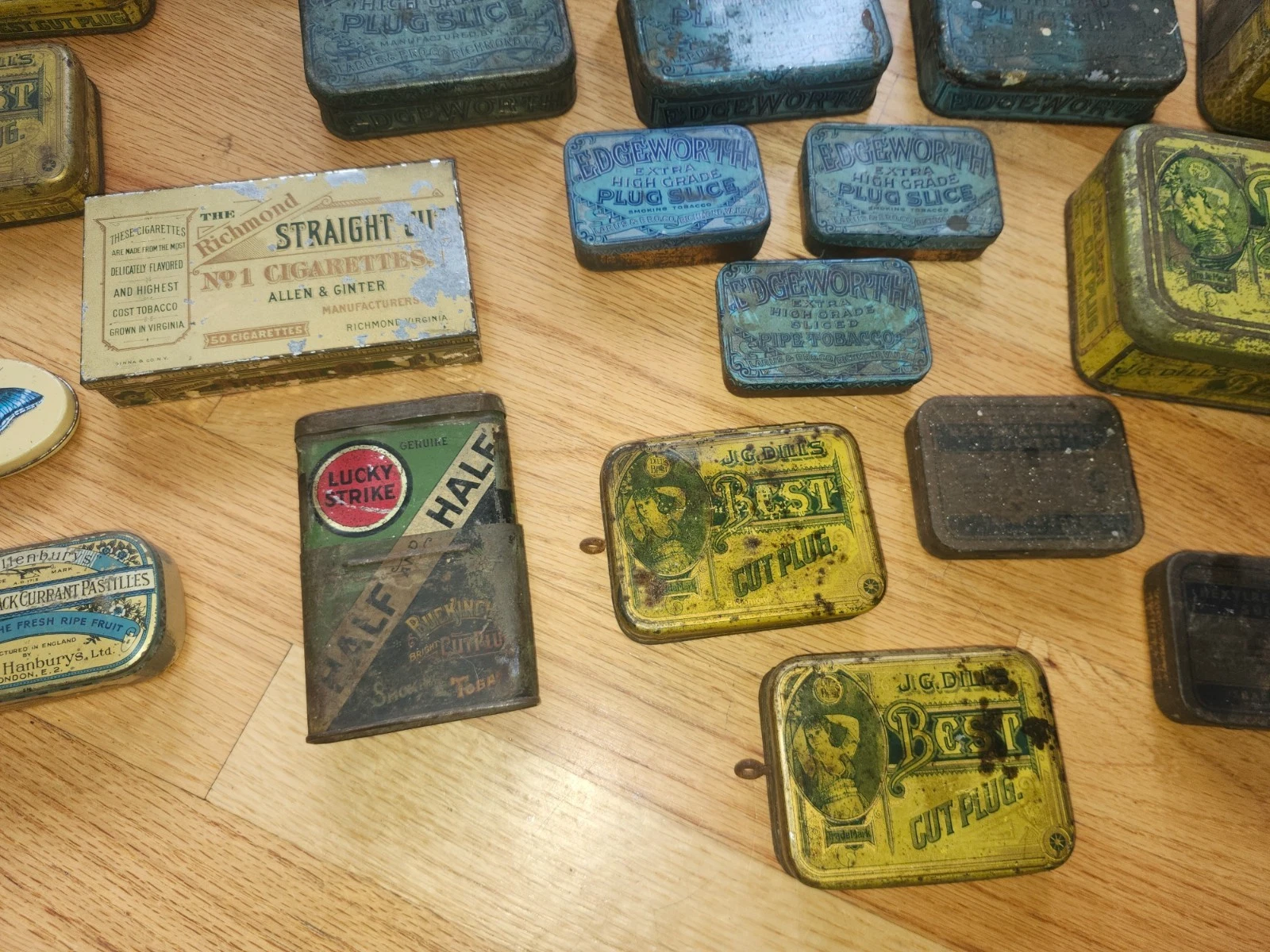 21 vintage empty tobacco tins varying condition, brands & sizes 21 vintage empty tobacco tins varying condition, brands & sizes