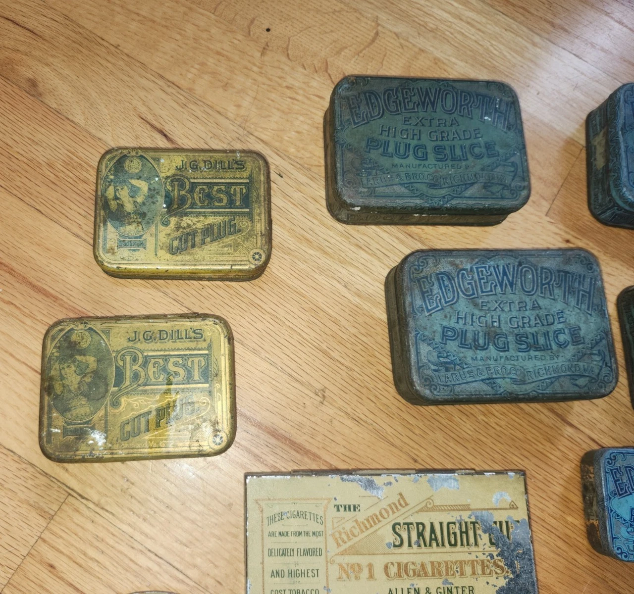 21 vintage empty tobacco tins varying condition, brands & sizes 21 vintage empty tobacco tins varying condition, brands & sizes
