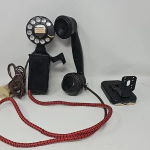 western electric space saver rotary wall phone 43a with wall bracket untested