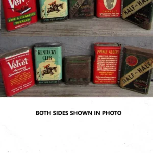 collection of 5 old advertising tin tobacco tins
