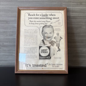 Home vintage 1928 lucky strike cigarettes florenz ziegfeld framed magazine advertisement